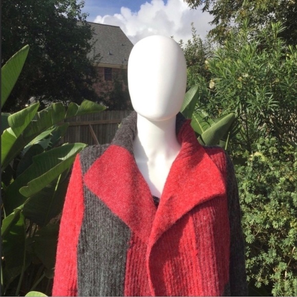 NWT Joseph A Long Open Ribbed Knit Sweater ColorBlock Cardigan - Picture 11 of 15